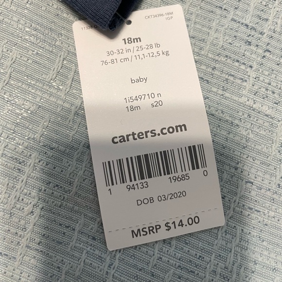 Carter’s 18 month “The Man of Your Dreams” romper NWT - Picture 2 of 4